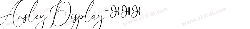 Ansley Display字体转换